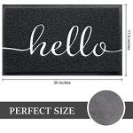 BeneathYourFeet Black Non-Slip Welcome Door Mat