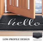 BeneathYourFeet Black Non-Slip Welcome Door Mat