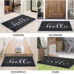 BeneathYourFeet Black Non-Slip Welcome Door Mat