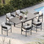 7-Piece Outdoor Dining Set with Expandable Table