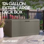 Stoney Wicker Outdoor Deck Box with Hinged Lid