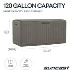 Stoney Wicker Outdoor Deck Box with Hinged Lid