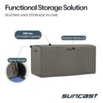 Stoney Wicker Outdoor Deck Box with Hinged Lid