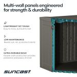 Stoney Wicker Outdoor Deck Box with Hinged Lid