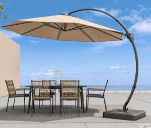 LAUSAINT HOME 11 FT Curvy Cantilever Patio Umbrella