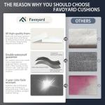 Favoyard Waterproof 24x24 Outdoor Chair Cushions