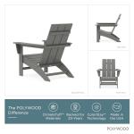 Slate Grey Modern Adirondack Outdoor Chair