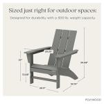 Slate Grey Modern Adirondack Outdoor Chair