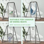 Heavy-Duty Steel Hammock Chair Stand - Black