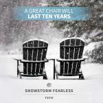 YEFU Weather-Resistant Adirondack Chair - Black