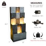 Stylish 3-Tier Outdoor Water Fountain with Lights