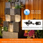 Stylish 3-Tier Outdoor Water Fountain with Lights