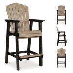 Fairen Trail 30" Outdoor Barstools - Black & Brown