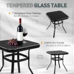 Red 3-Piece Outdoor Rocking Bistro Set