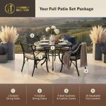 Kinger Home Harmon 5-Piece Aluminum Patio Dining Set