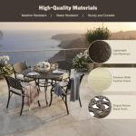 Kinger Home Harmon 5-Piece Aluminum Patio Dining Set