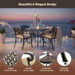 Kinger Home Harmon 5-Piece Aluminum Patio Dining Set