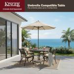 Kinger Home Harmon 5-Piece Aluminum Patio Dining Set