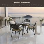 Kinger Home Harmon 5-Piece Aluminum Patio Dining Set