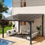 Aoxun 10'x12' Sloped Roof Patio Gazebo