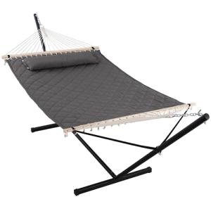 ANOW Double Hammock with Heavy Duty Steel Stand