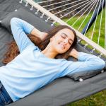 ANOW Double Hammock with Heavy Duty Steel Stand