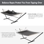 ANOW Double Hammock with Heavy Duty Steel Stand
