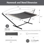 ANOW Double Hammock with Heavy Duty Steel Stand