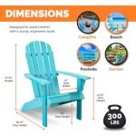Blue Weather Resistant PolyTEAK Adirondack Chair