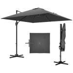 8x8FT Adjustable Cantilever Patio Umbrella - Dark Gray