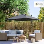 8x8FT Adjustable Cantilever Patio Umbrella - Dark Gray