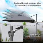 8x8FT Adjustable Cantilever Patio Umbrella - Dark Gray