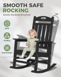 SUUNYN Oversized Outdoor Rocking Chair - Black