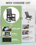 SUUNYN Oversized Outdoor Rocking Chair - Black