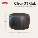 Keter Circa 3-in-1 Outdoor Storage Ottoman, Brown