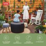Keter Circa 3-in-1 Outdoor Storage Ottoman, Brown