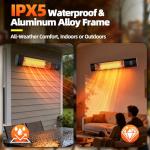 Infrared Outdoor Electric Patio Heater with Timer