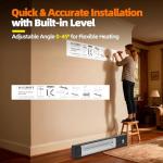 Infrared Outdoor Electric Patio Heater with Timer