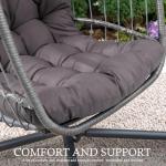 Charcoal Grey Egg Hanging Chair with Stand