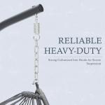 Charcoal Grey Egg Hanging Chair with Stand