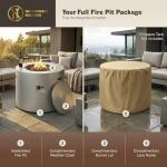 Kinger Home 32-Inch Round Propane Fire Pit