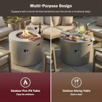 Kinger Home 32-Inch Round Propane Fire Pit