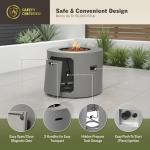 Kinger Home 32-Inch Round Propane Fire Pit