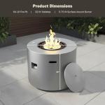 Kinger Home 32-Inch Round Propane Fire Pit