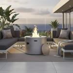 Kinger Home 32-Inch Round Propane Fire Pit