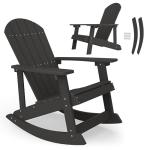 YEFU Outdoor Adirondack Rocking Chair - Black