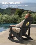 YEFU Outdoor Adirondack Rocking Chair - Black