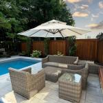 11ft Purple Leaf Cantilever Patio Umbrella - Cream