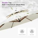 11ft Purple Leaf Cantilever Patio Umbrella - Cream