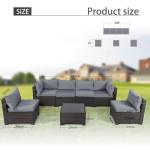 7-Piece Rattan Outdoor Patio Furniture Set